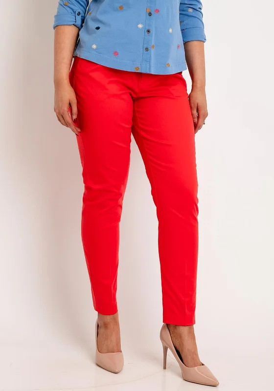 Baseball Pants-B.young Slim Leg Trousers, Cayenne