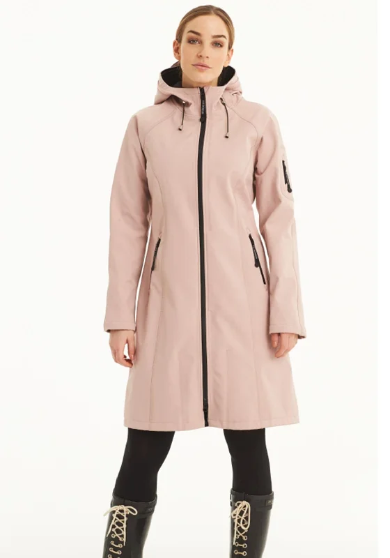 Jackets Hiking-Ilse Jacobsen Rain37 Hooded Long Coat, Rose Pink