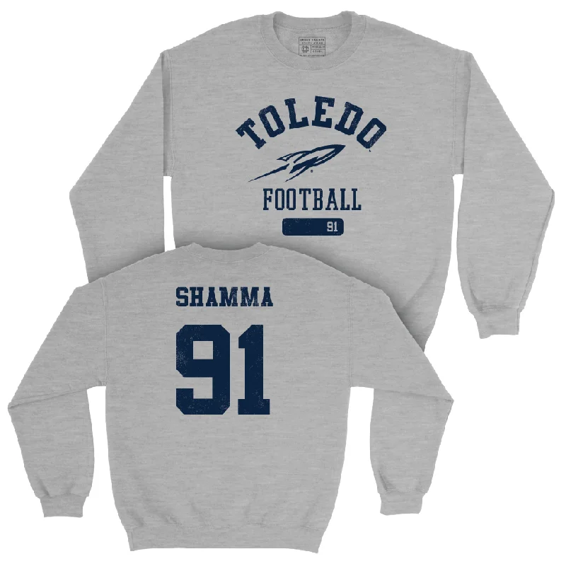 Long Sleeve Travel Shirt-Toledo Football Sport Grey Varsity Crew - Laith Shamma | #91