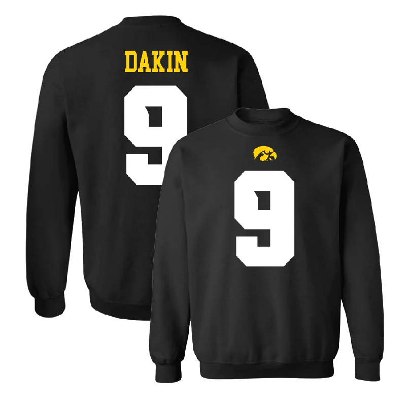 Long Sleeve Lounge Shirt-Black Football Shirsey Crew  - Rhys Dakin