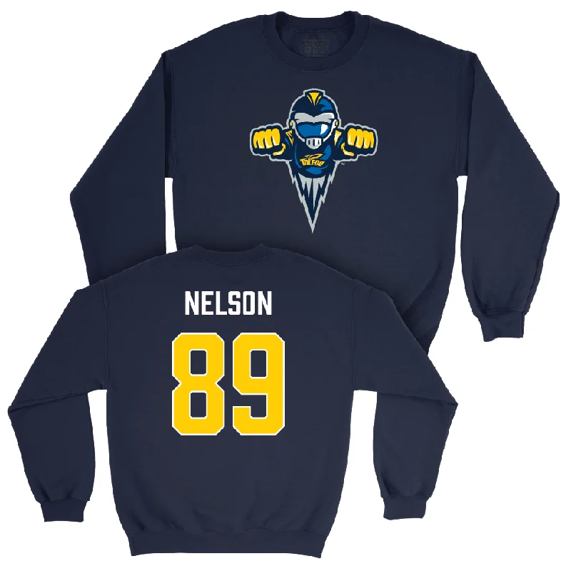 Long Sleeve Soccer-Toledo Football Navy Legacy Crew - Blake Nelson | #89