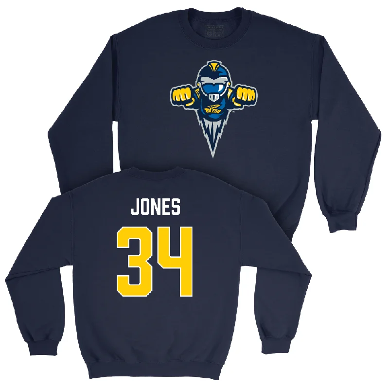 Long Sleeve Compression-Toledo Football Navy Legacy Crew  - Connor Jones