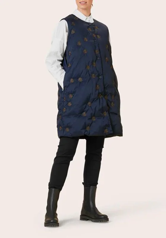 Jackets Blank-Masai Trinus Embroidered Gilet, Navy