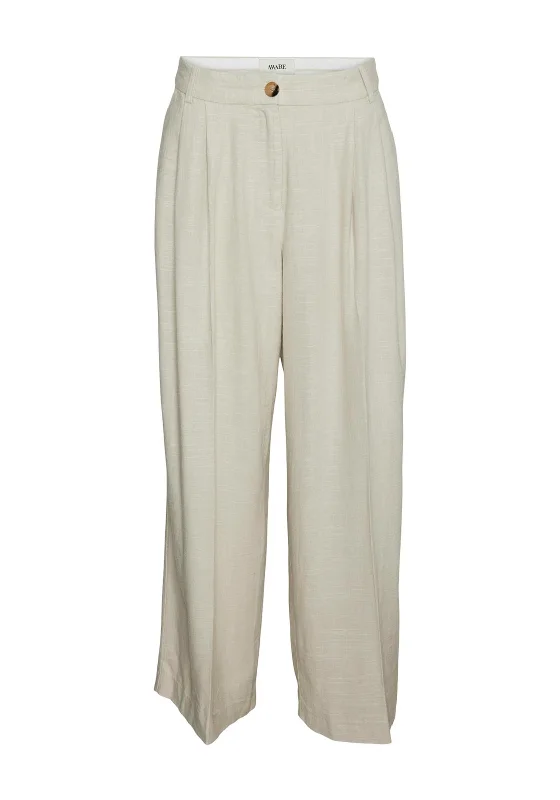 Workwear Pants-Vero Moda Jolie High Wasit Trousers, French Oak