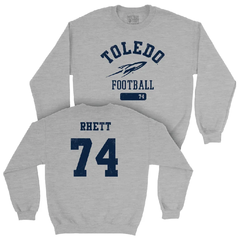 Long Sleeve Fast Delivery-Toledo Football Sport Grey Varsity Crew - Cole Rhett | #74