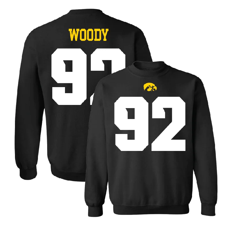 Long Sleeve Graphic-Black Football Shirsey Crew   - Tripp Woody