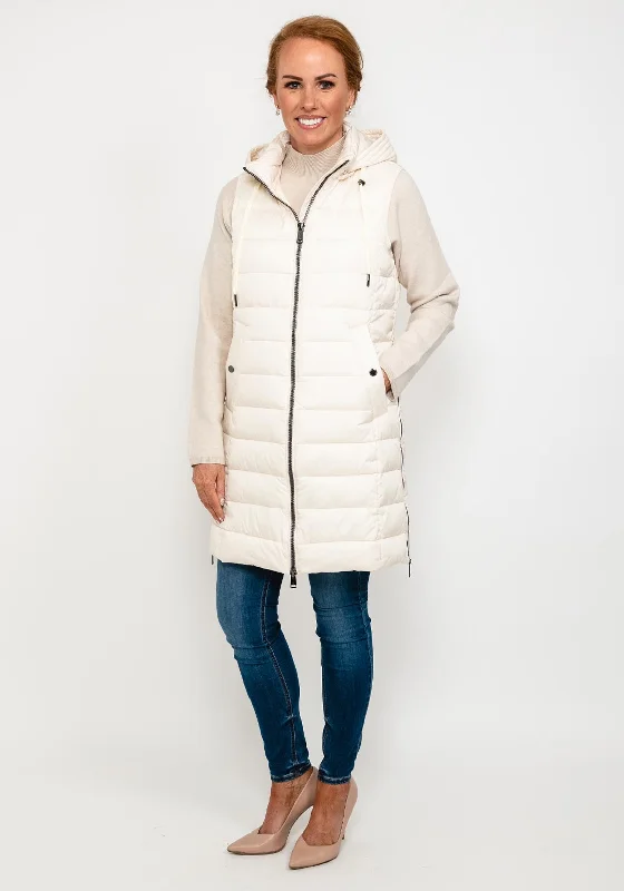 Jackets College-Frandsen Long Quilted Gilet, Cream