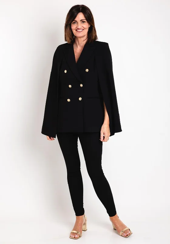 Jackets Safari-Serafina Collection Cape Sleeve Blazer, Black