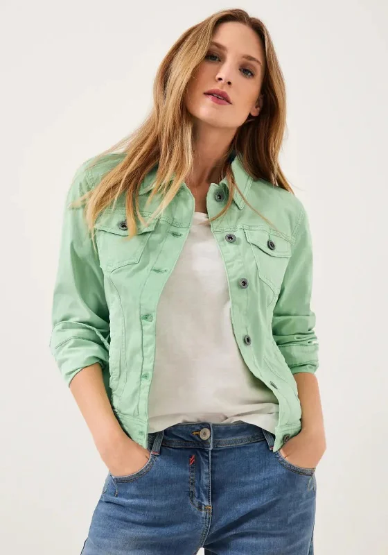 Jackets Lightweight-Cecil Coloured Denim Jacket, Fresh Salvia Green