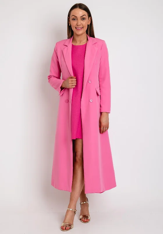 Jackets Polyester-The Sofia Collection Long Blazer, Pink