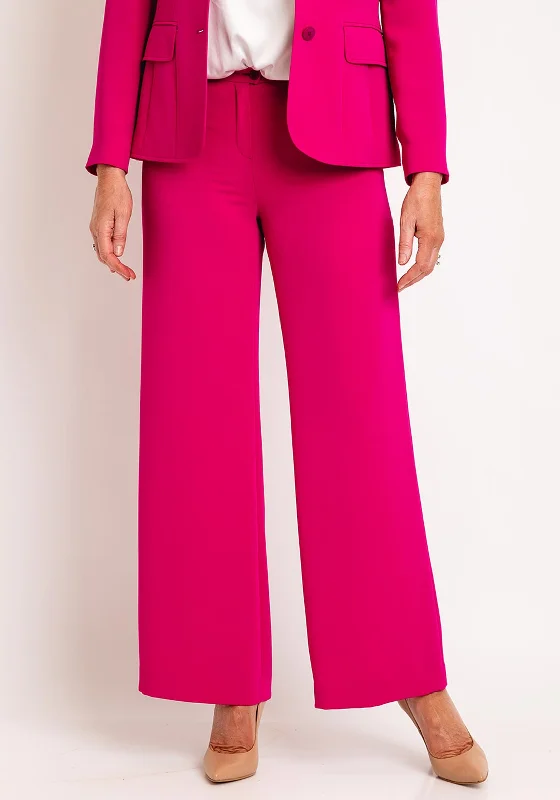 Warehouse Pants-Christina Felix Wide Leg Trousers, Pink