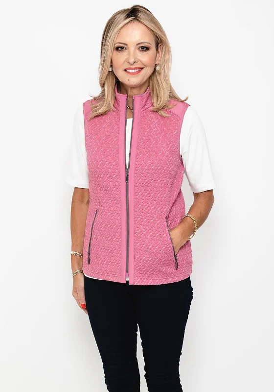 Jackets Cyber Monday-Rabe Embossed Jersey Short Gilet, Pink