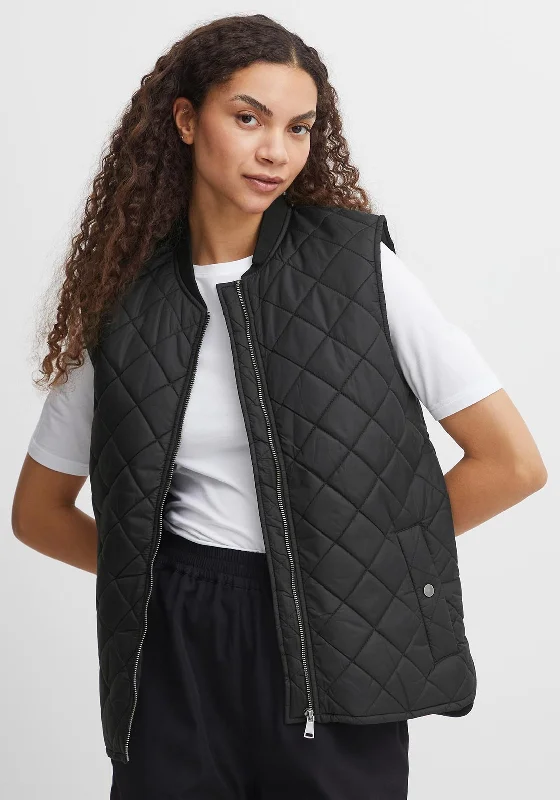 Jackets Quick-Dry-b.young Canna Quilted Short Gilet, Black