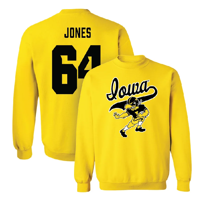 Long Sleeve Corduroy-Gold Football Mascot Crew - Leighton Jones