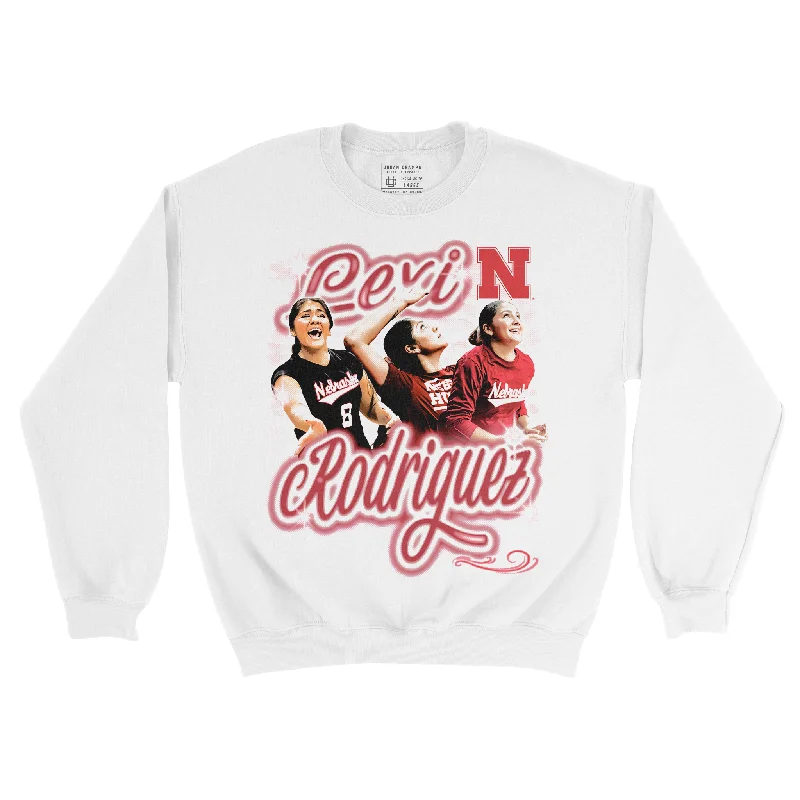 Long Sleeve Heavyweight-EXCLUSIVE RELEASE: Lexi Rodriguez Airbrush White Crew