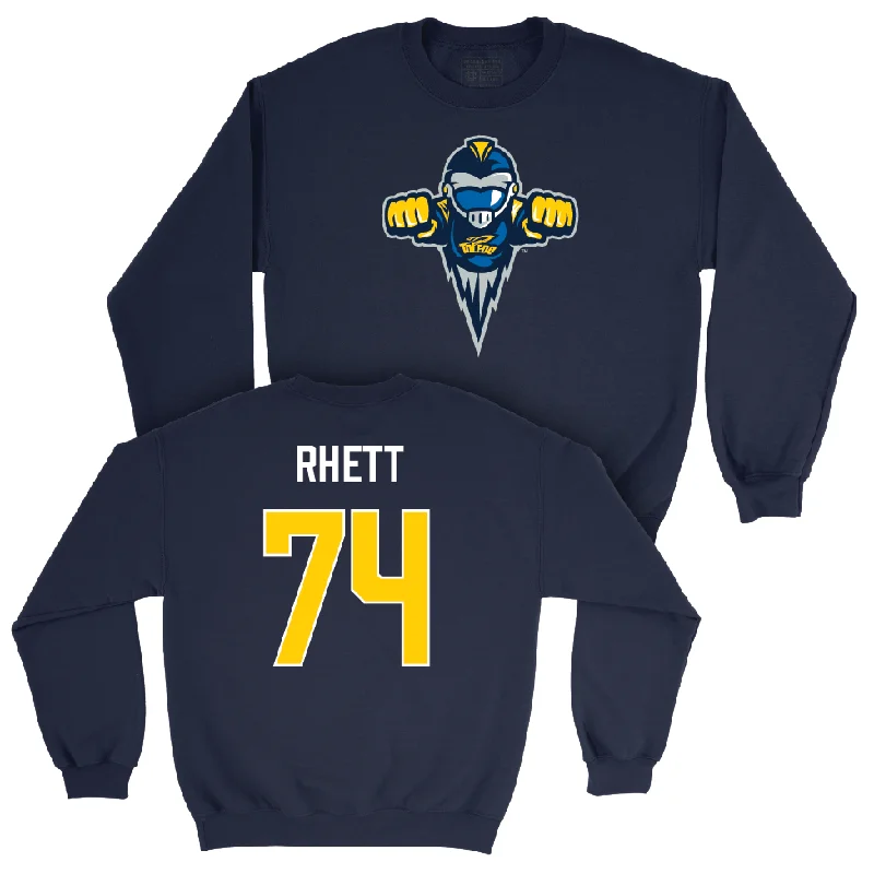 Long Sleeve Military-Toledo Football Navy Legacy Crew - Cole Rhett | #74