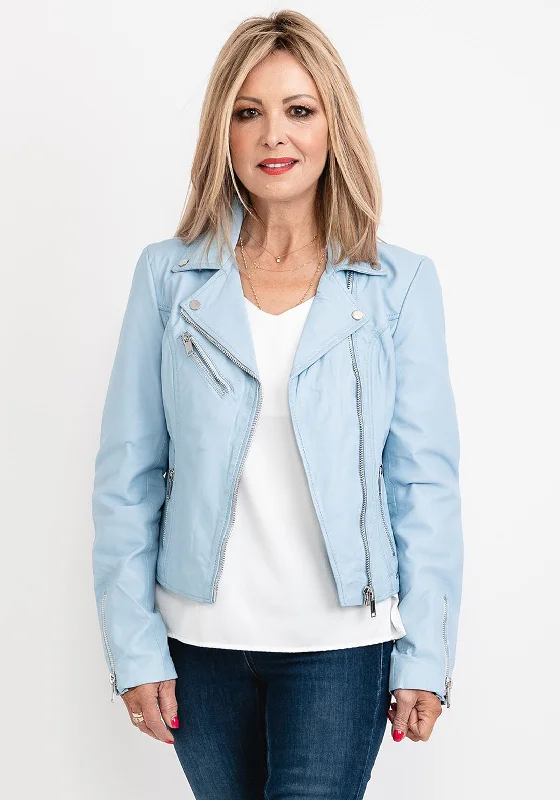 Jackets Greek Life-Rino & Pelle Leather Biker Jacket, Skyway