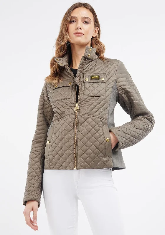 Jackets Party-Barbour International Womens Morgan Quilted Jacket, Harley Green