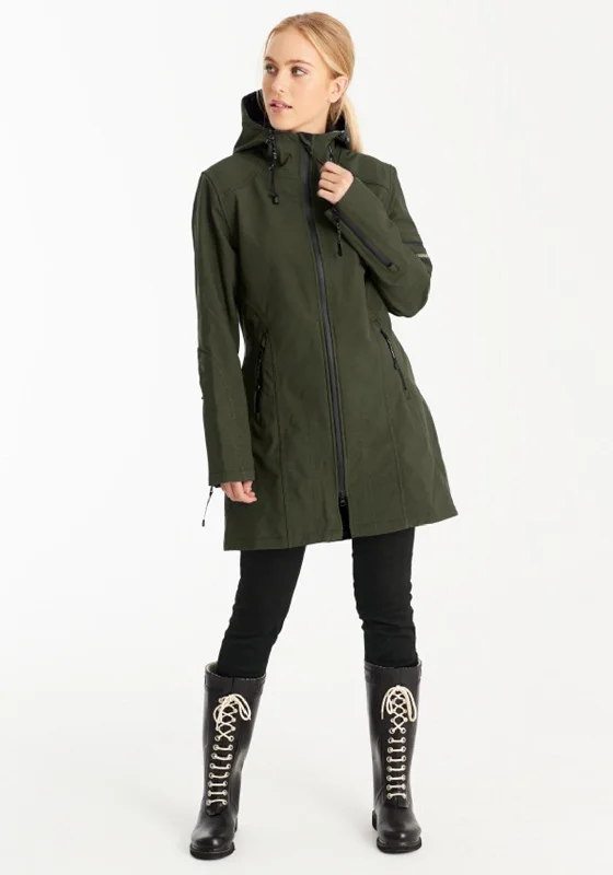 Jackets Alumni-Ilse Jacobsen Rain 07 Hooded Raincoat, Army Green