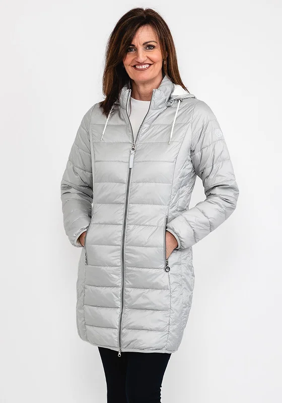 Jackets Fantasy-Frandsen Long Quilted Coat, Silver