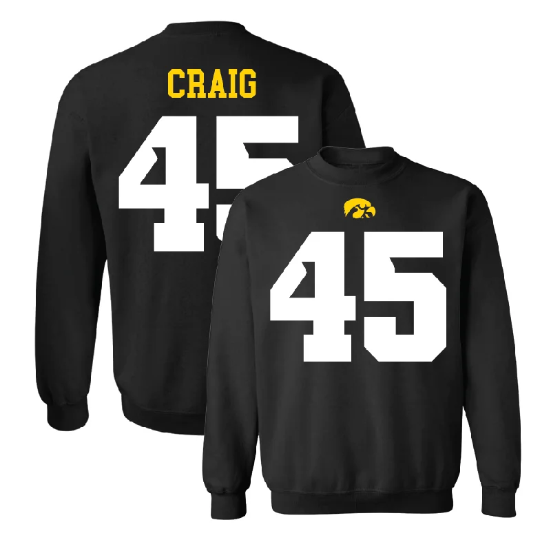 Long Sleeve Performance Fit-Black Football Shirsey Crew - Deontae Craig