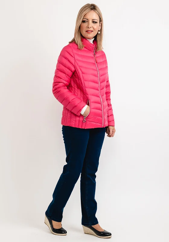 Jackets Team Spirit-Frandsen Quilted Short Jacket, Hot Pink