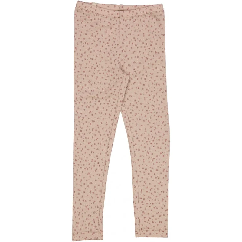 Reinforced Knee Pants-Wool Leggings - flower dots