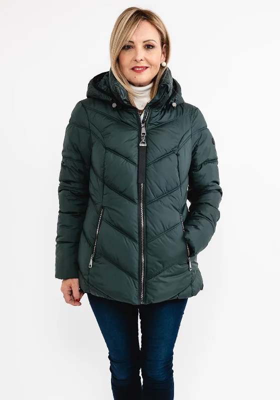 Jackets Championship-District Gate Quilted Short Coat, Pine Green