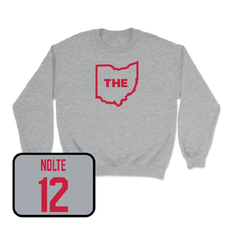 Long Sleeve Fleece-Sport Grey Men's Volleyball The Crew  - Ian Nolte