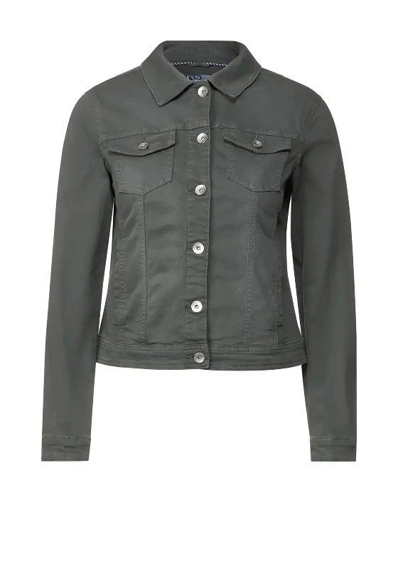 Jackets All-Season-Cecil Coloured Denim Jacket, Khaki