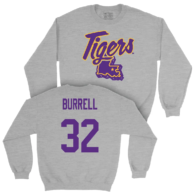 Long Sleeve Thermal Wear-Football Sport Grey Tiger State Crew  - Aeron Burrell