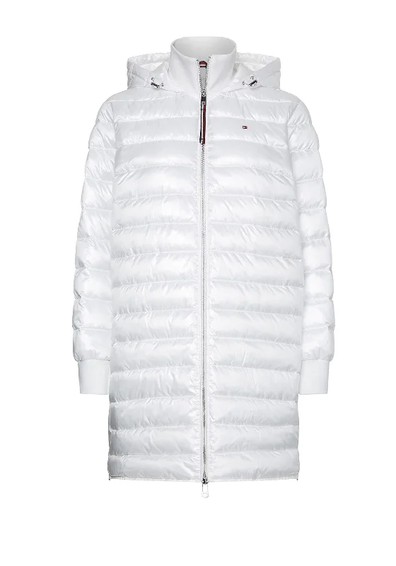 Jackets Puffer-Tommy Hilfiger Womens Side Zip Coat, Optic White