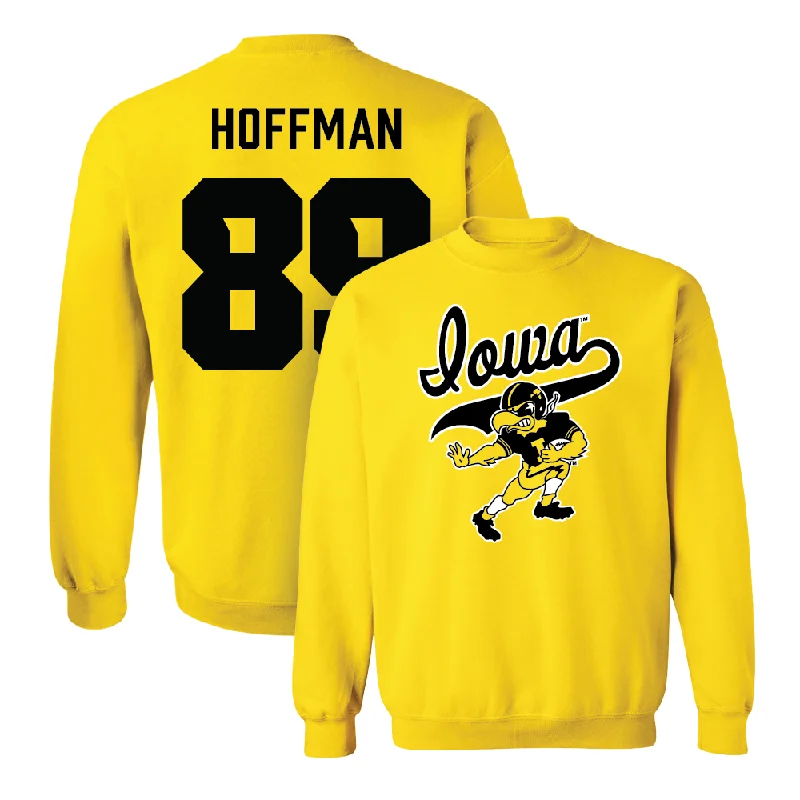 Long Sleeve Fleece-Gold Football Mascot Crew   - Gavin Hoffman