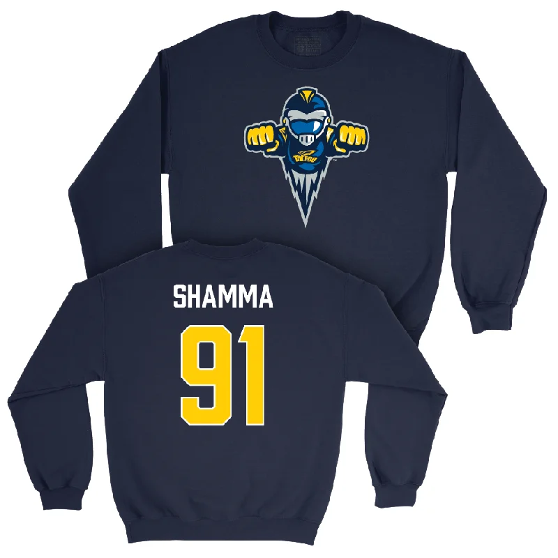 Long Sleeve Biker-Toledo Football Navy Legacy Crew - Laith Shamma | #91