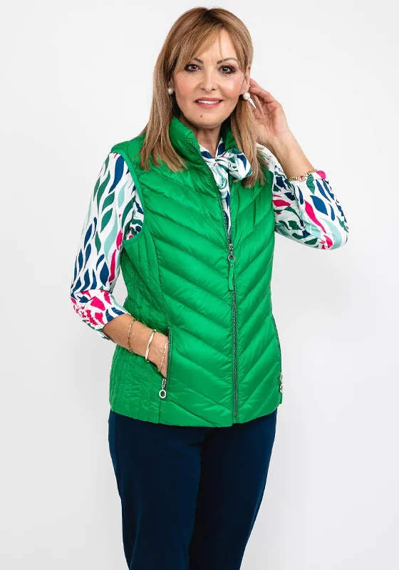 Jackets Party-Frandsen Short Quilted Gilet, Emerald