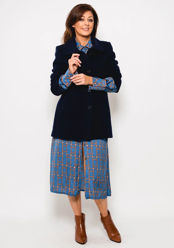 Jackets Quote-Christina Felix Wool & Cashmere Short Coat, Navy