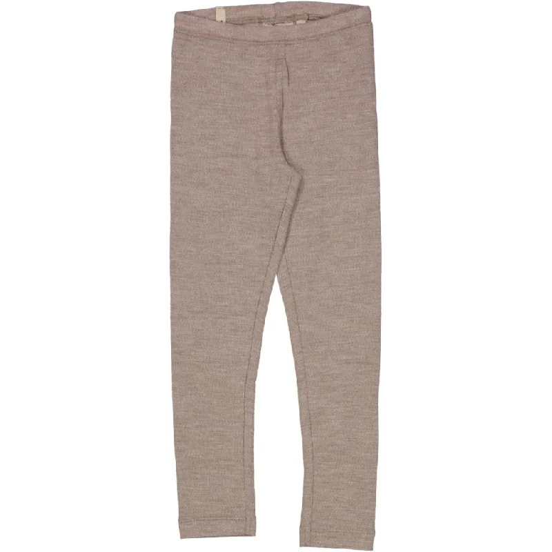 Anti Stain Pants-Wool Leggings - grey khaki melange