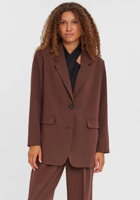 Jackets Logo-Vero Moda Zelda Oversize Blazer, Chicory Coffee