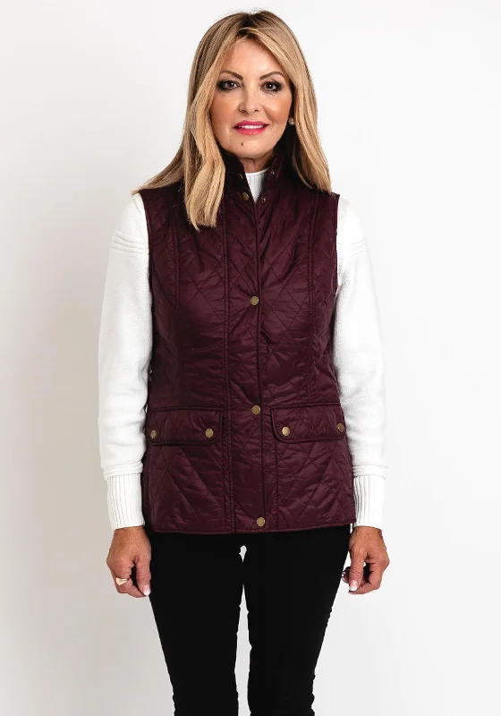 Jackets Toddler-Barbour International Womens Otterburn Gilet, Burgundy