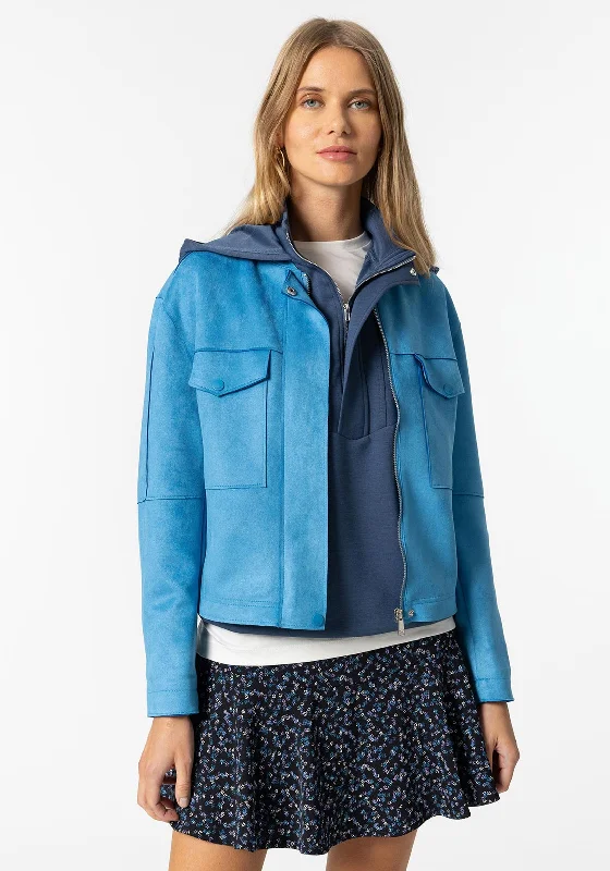 Jackets Boho-Tiffosi Short Suede Jacket, Blue