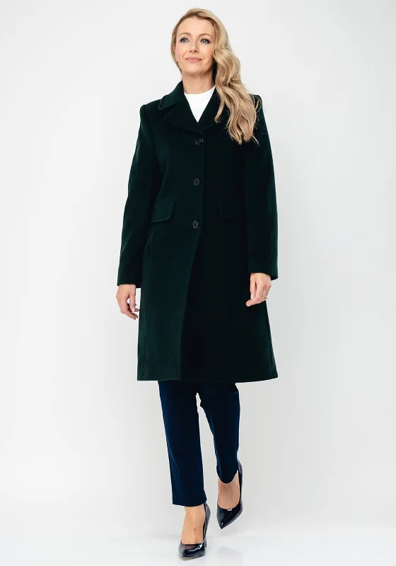 Jackets Tie-Dye-Christina Felix Wool & Cashmere Tailored Coat, Forest Green