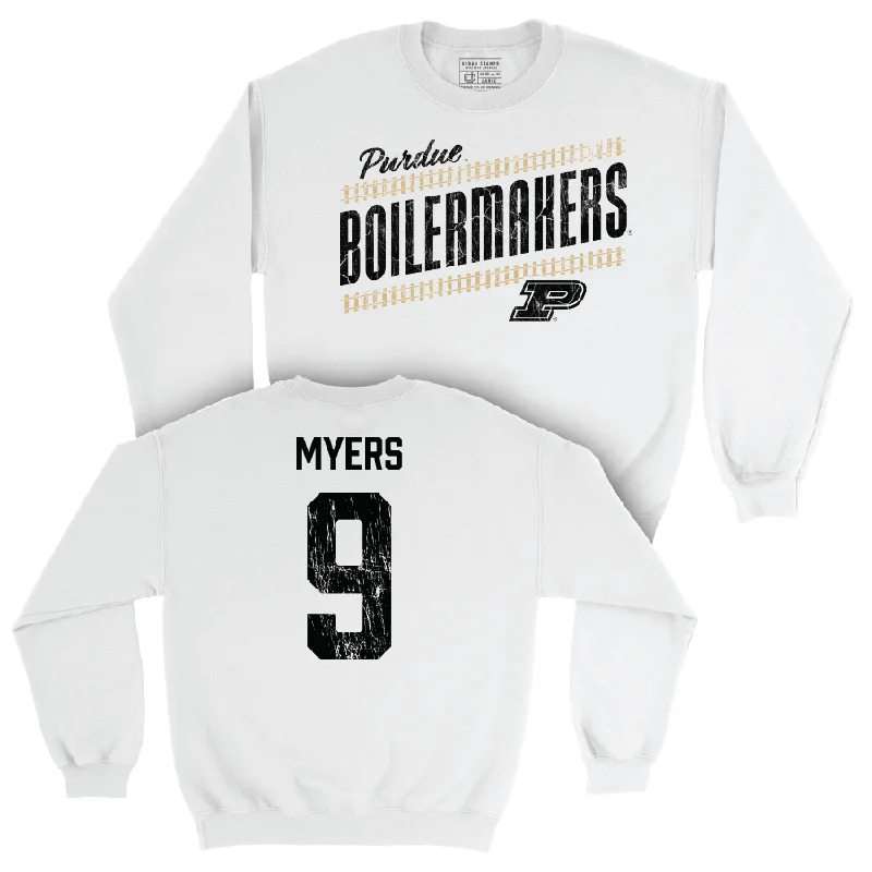 Long Sleeve Thermal-Women's Volleyball White Slant Crew  - Lourdès Myers