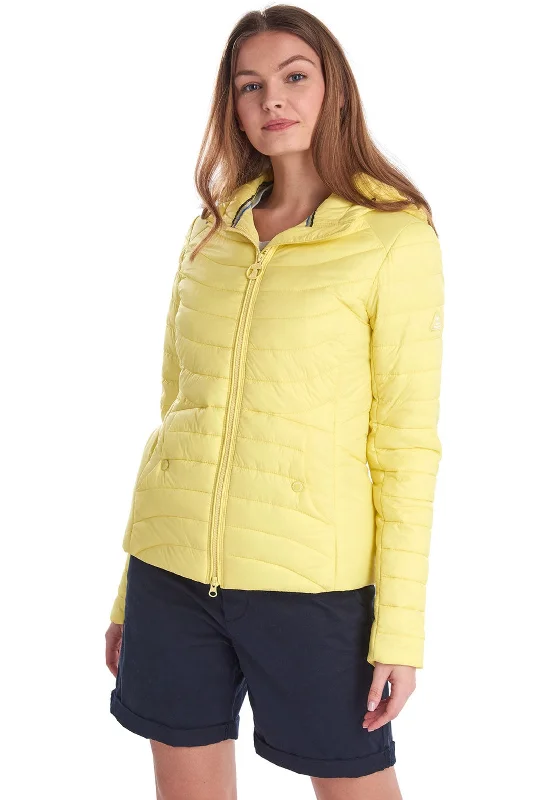 Jackets Down-Barbour Womens Ashore Quilted Jacket, Yellow