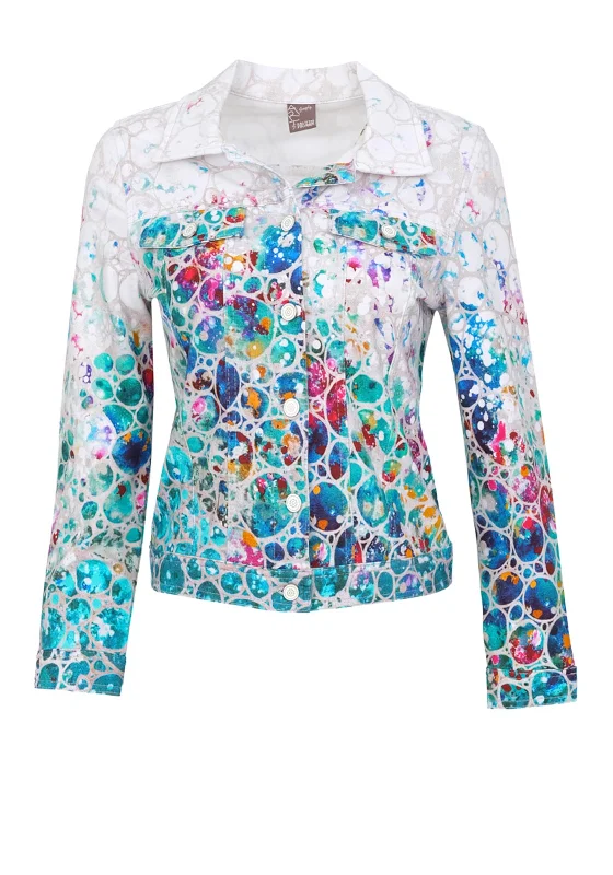 Jackets Skiing-Dolcezza Printed Jersey Short Jacket, Multi