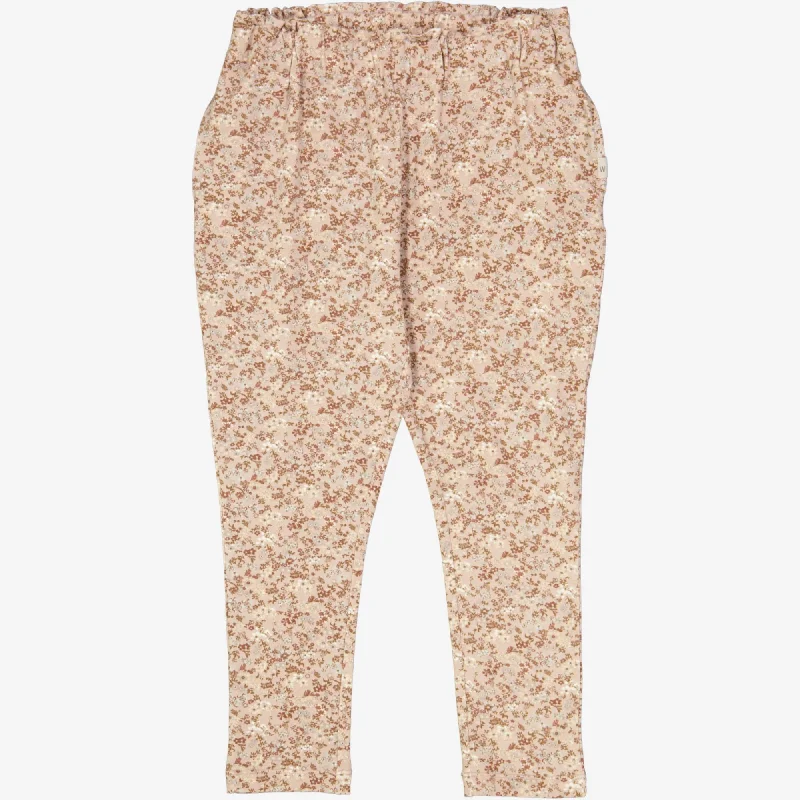 Retro Pants-Soft Pants Malika - pale lilac flowers