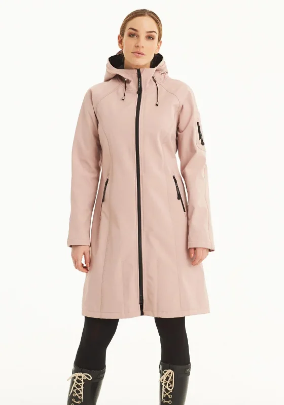 Jackets Sustainable-Ilse Jacobsen Rain 37 Long Raincoat, Adobe Rose