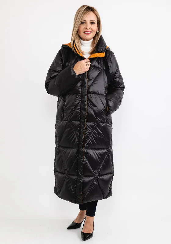 Jackets Black Friday-Frandsen Down Filled Extra Long Quilted Coat, Black