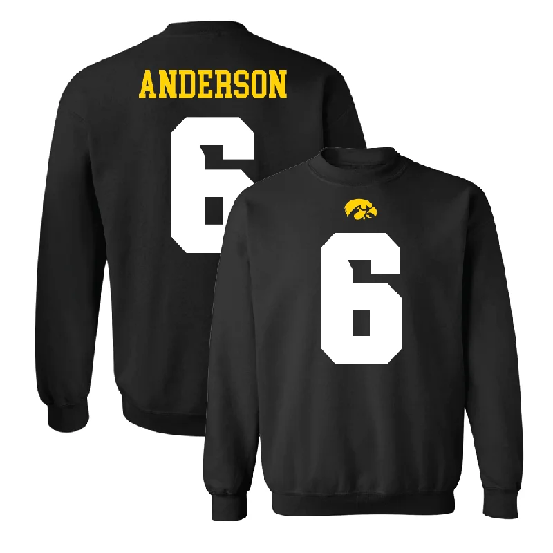 Long Sleeve Skater-Black Football Shirsey Crew   - Seth Anderson