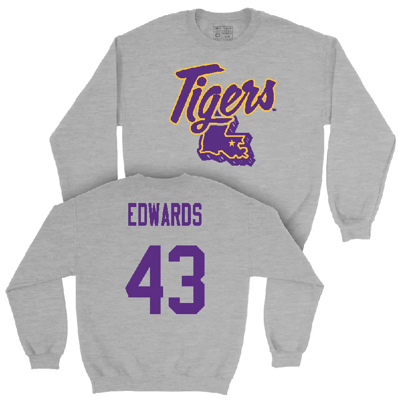 Long Sleeve Fall-Football Sport Grey Tiger State Crew  - Ty'son Edwards