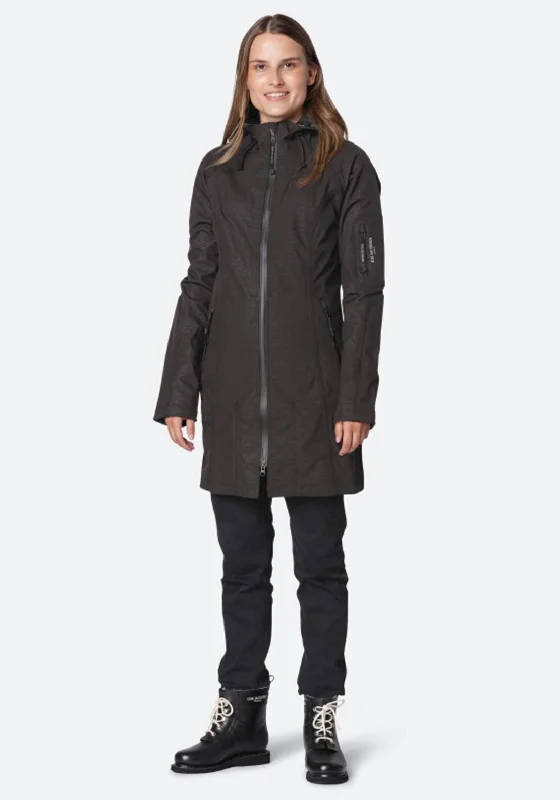 Jackets Printed-Ilse Jacobsen Rain 07 Hooded Raincoat, Black